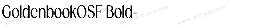 GoldenbookOSF Bold字体转换